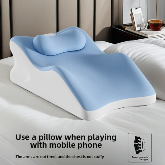 Breathable Ice Silk Bed Pillow - Ergonomic Comfort